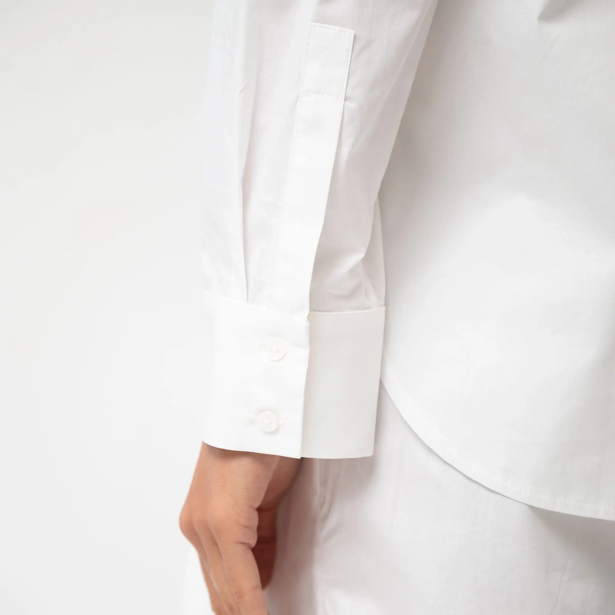 White InStyle Cotton Poplin Shirt - Image 4
