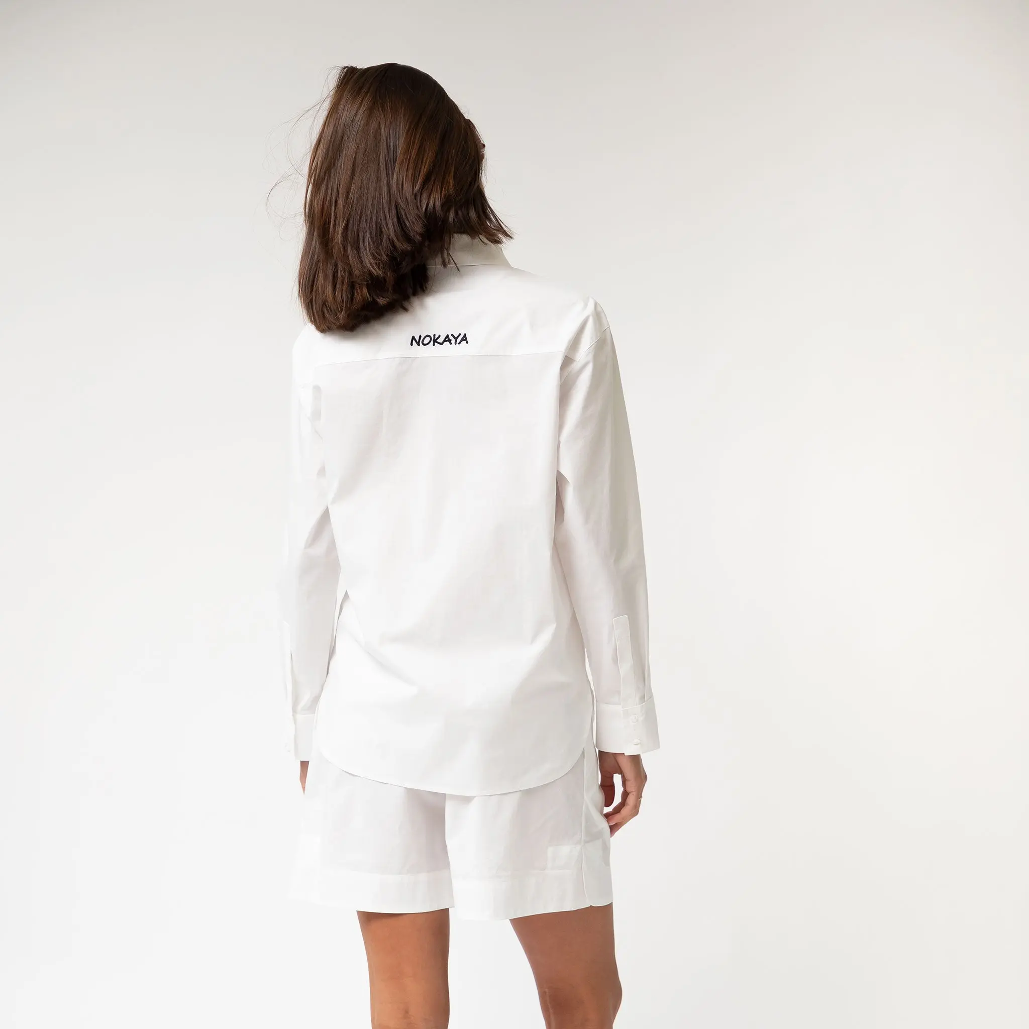 White InStyle Cotton Poplin Shirt - Image 5