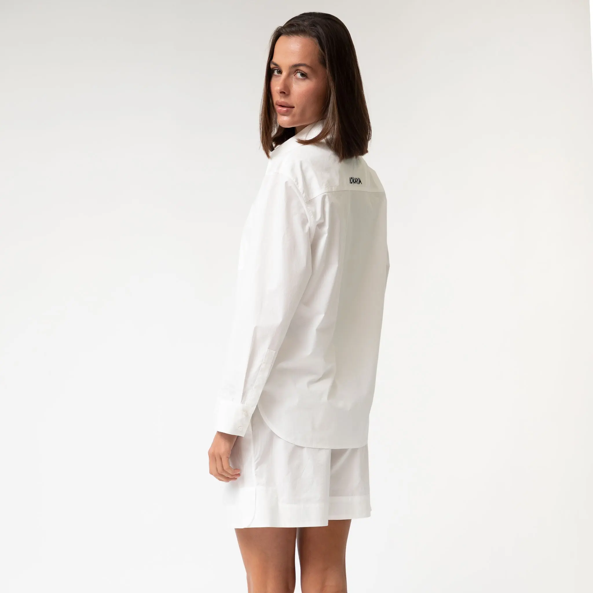 White InStyle Cotton Poplin Shirt - Image 6