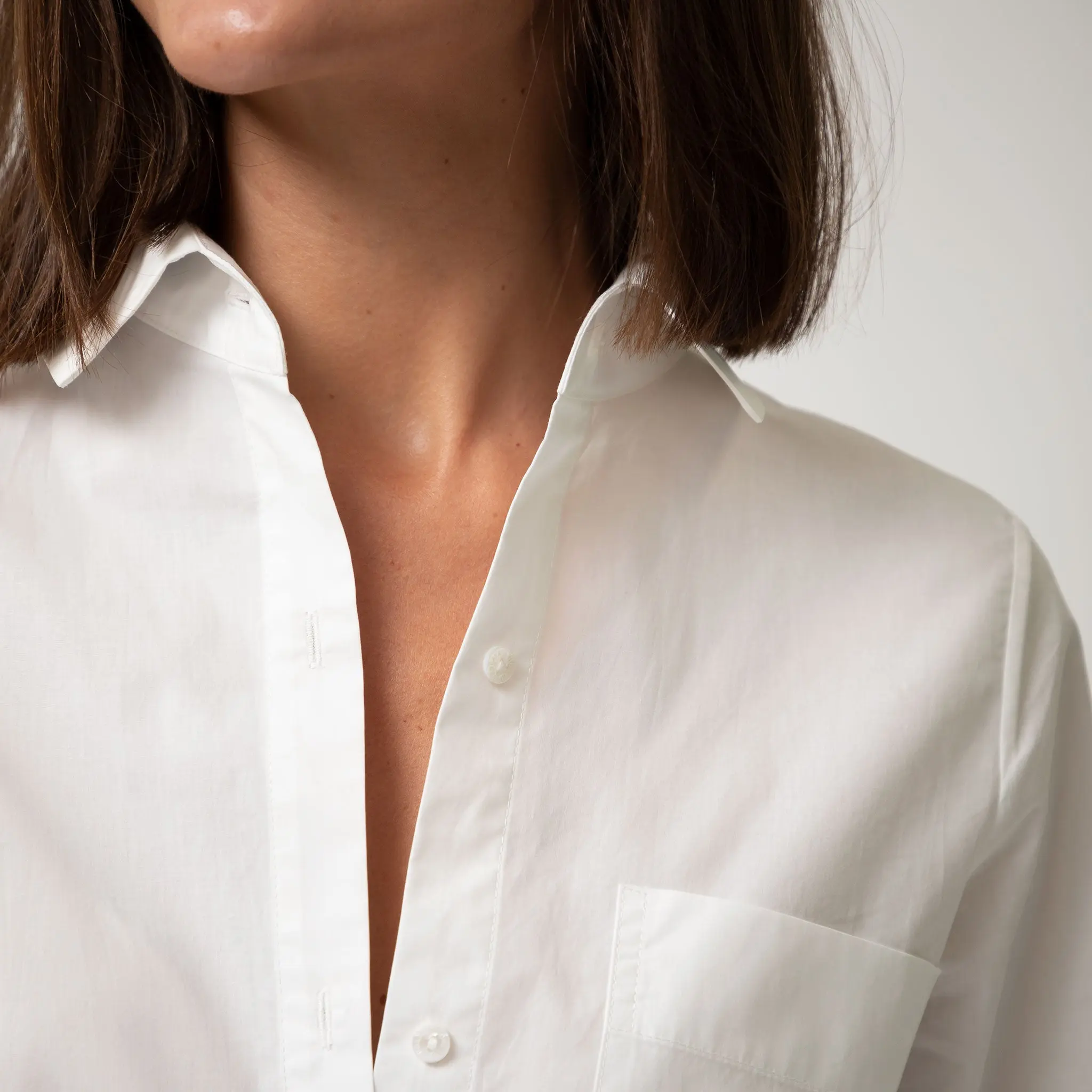 White InStyle Cotton Poplin Shirt Dress - Image 4