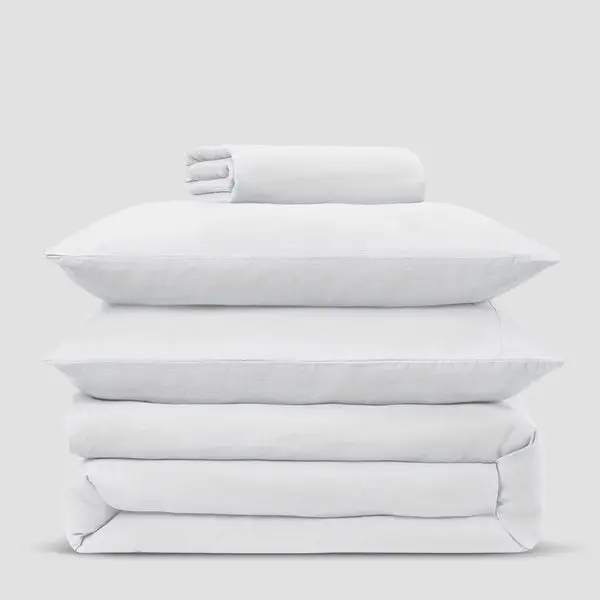 White Linen & Cotton Blend Pillowcases (Pair) - Image 5