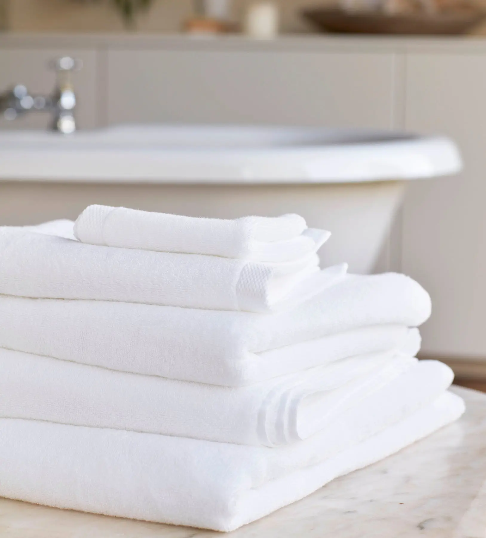 White Luxury Organic 100% Cotton Towels - Image 2