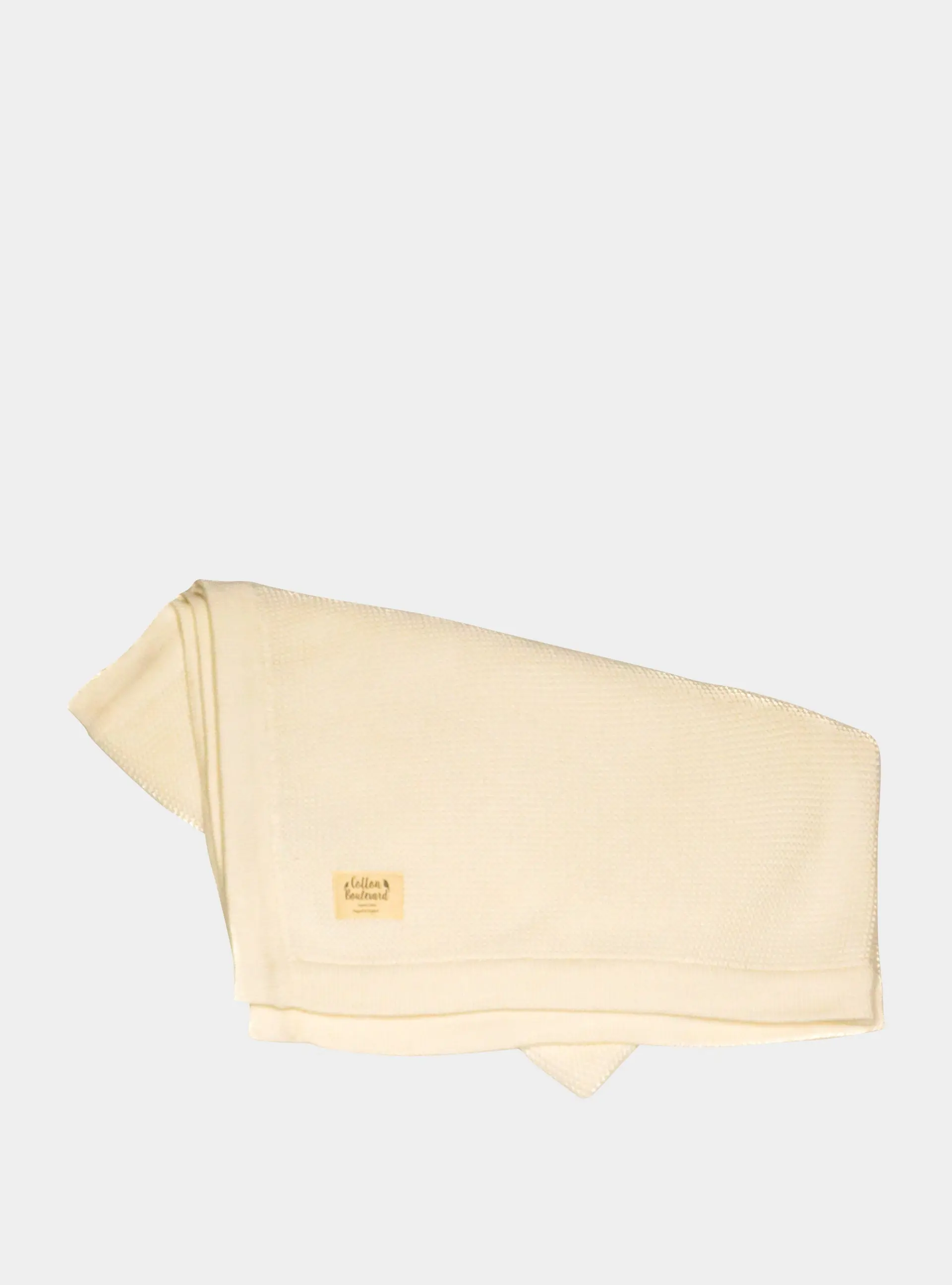 White Organic Cotton Knitted Baby Blanket – 100 X 80cm