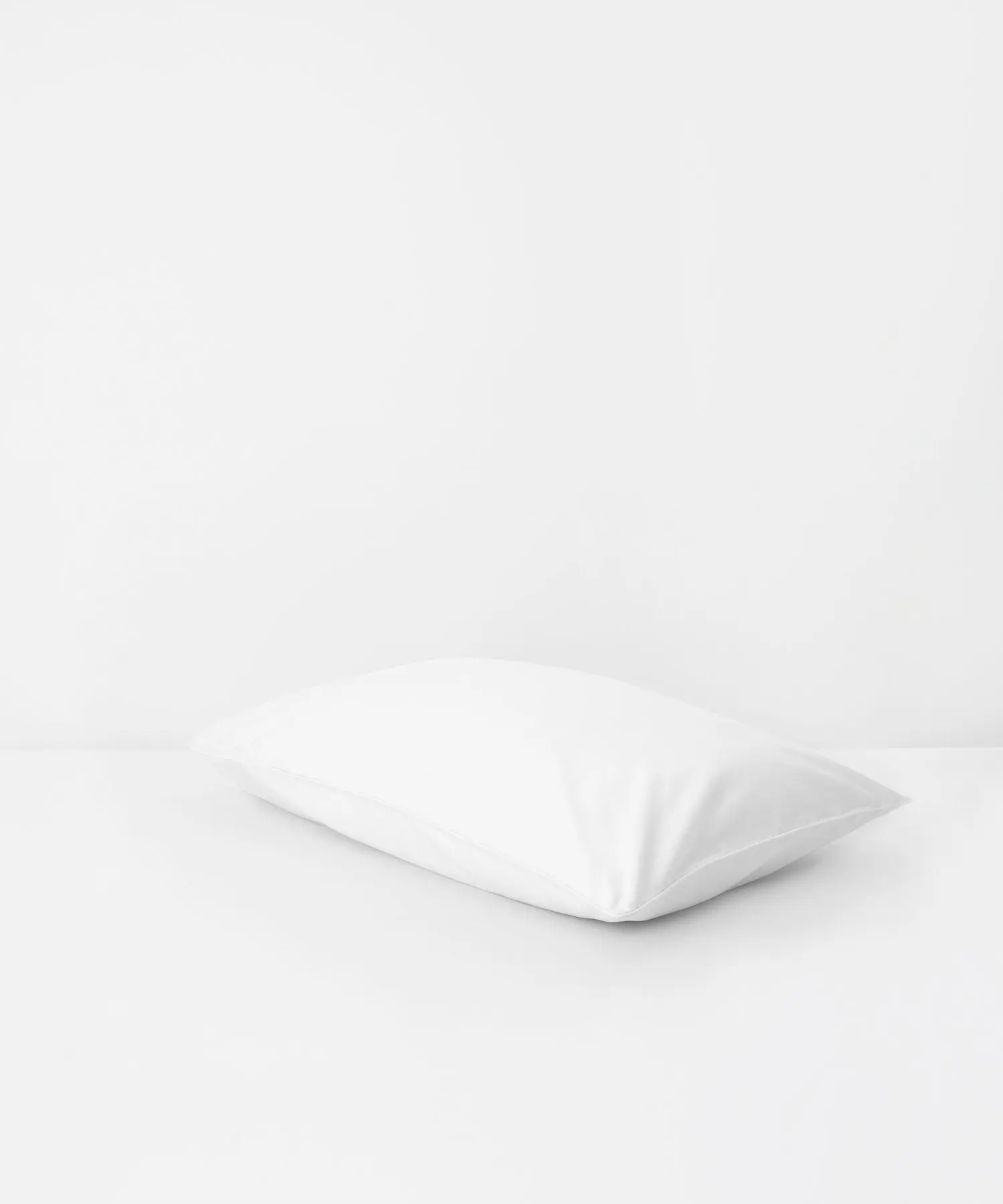 White Tencel Cotton Pillowcase - Piping