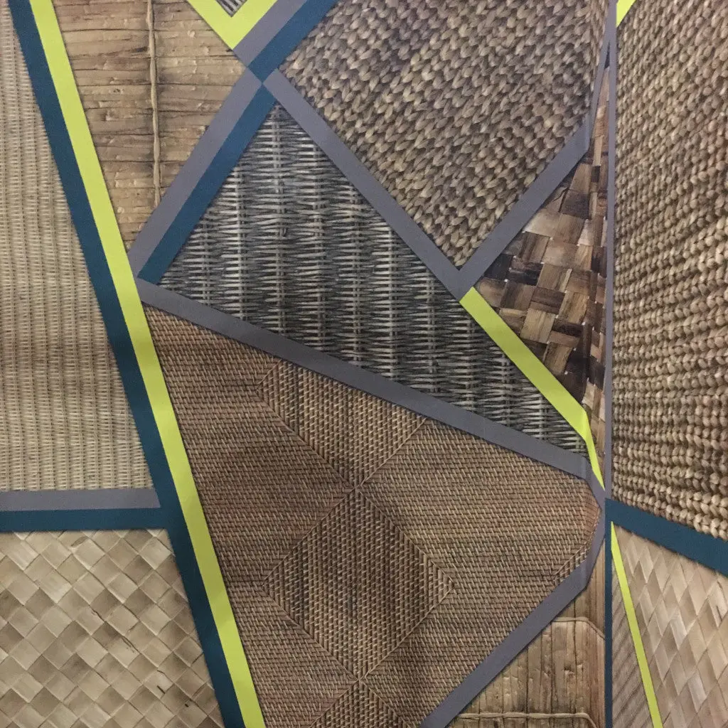 Wicker Geometric Mural Wallpaper - Image 2
