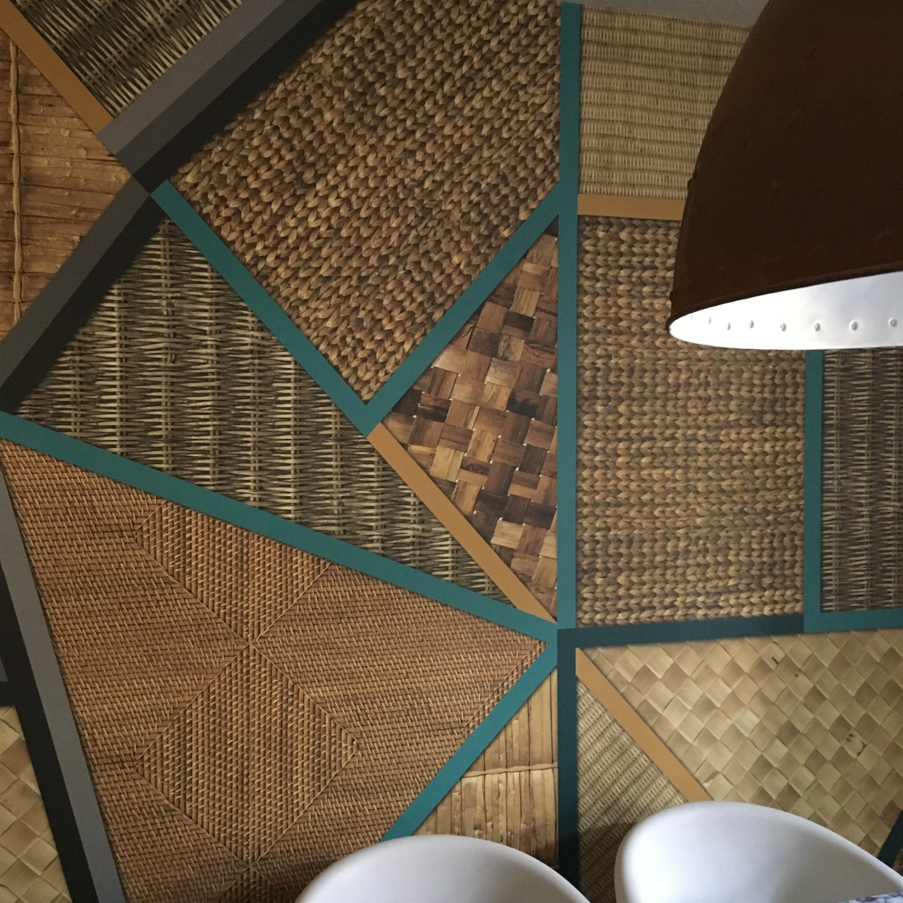 Wicker Geometric Mural Wallpaper - Image 2