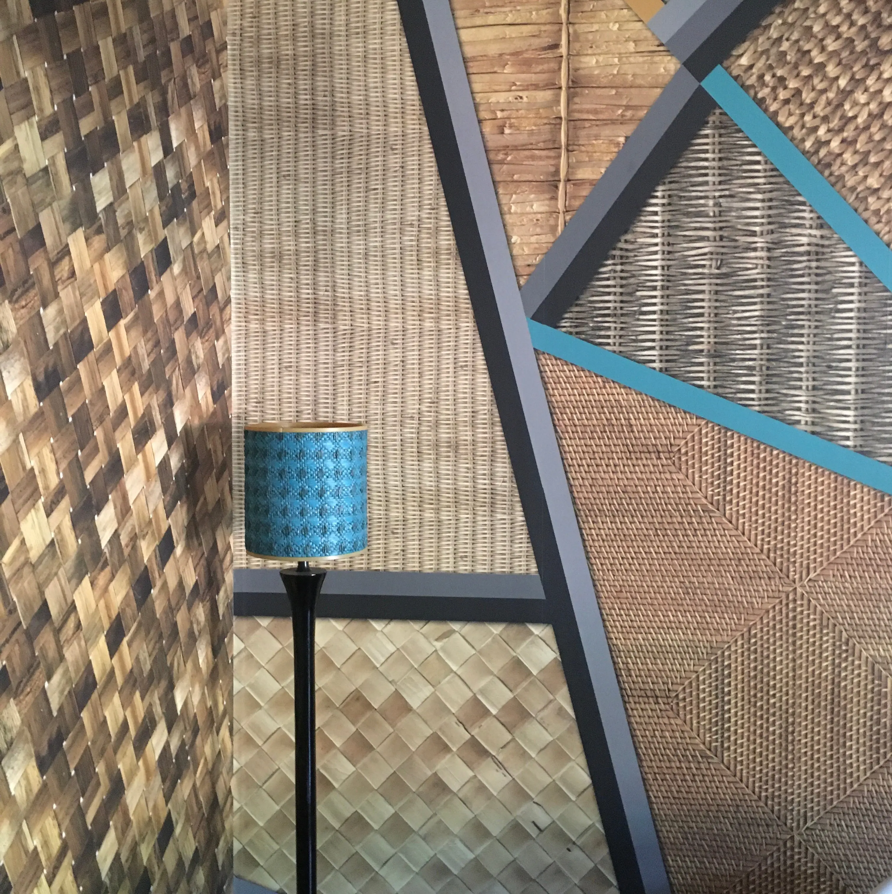 Wicker Geometric Mural Wallpaper - Image 3