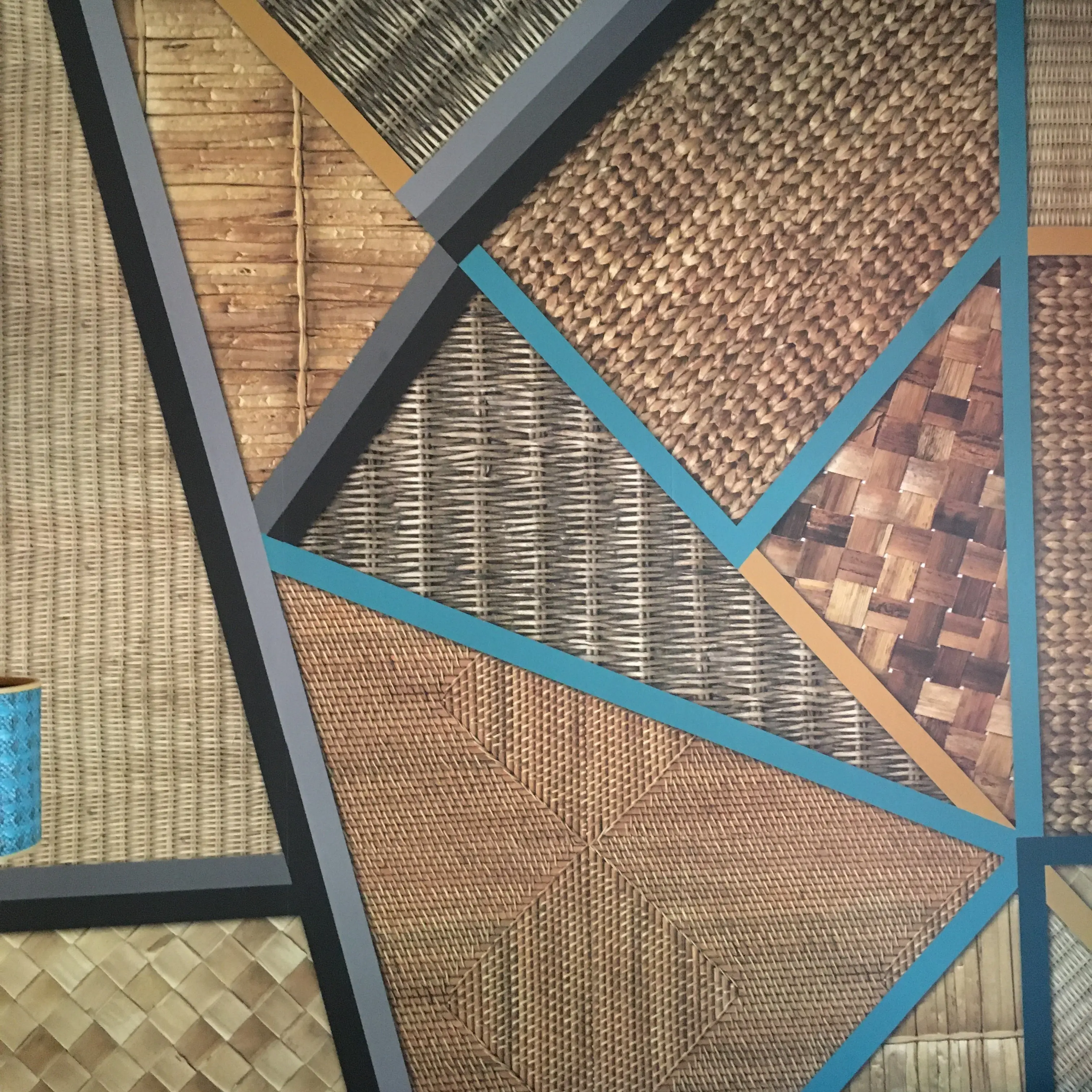 Wicker Geometric Mural Wallpaper - Image 4