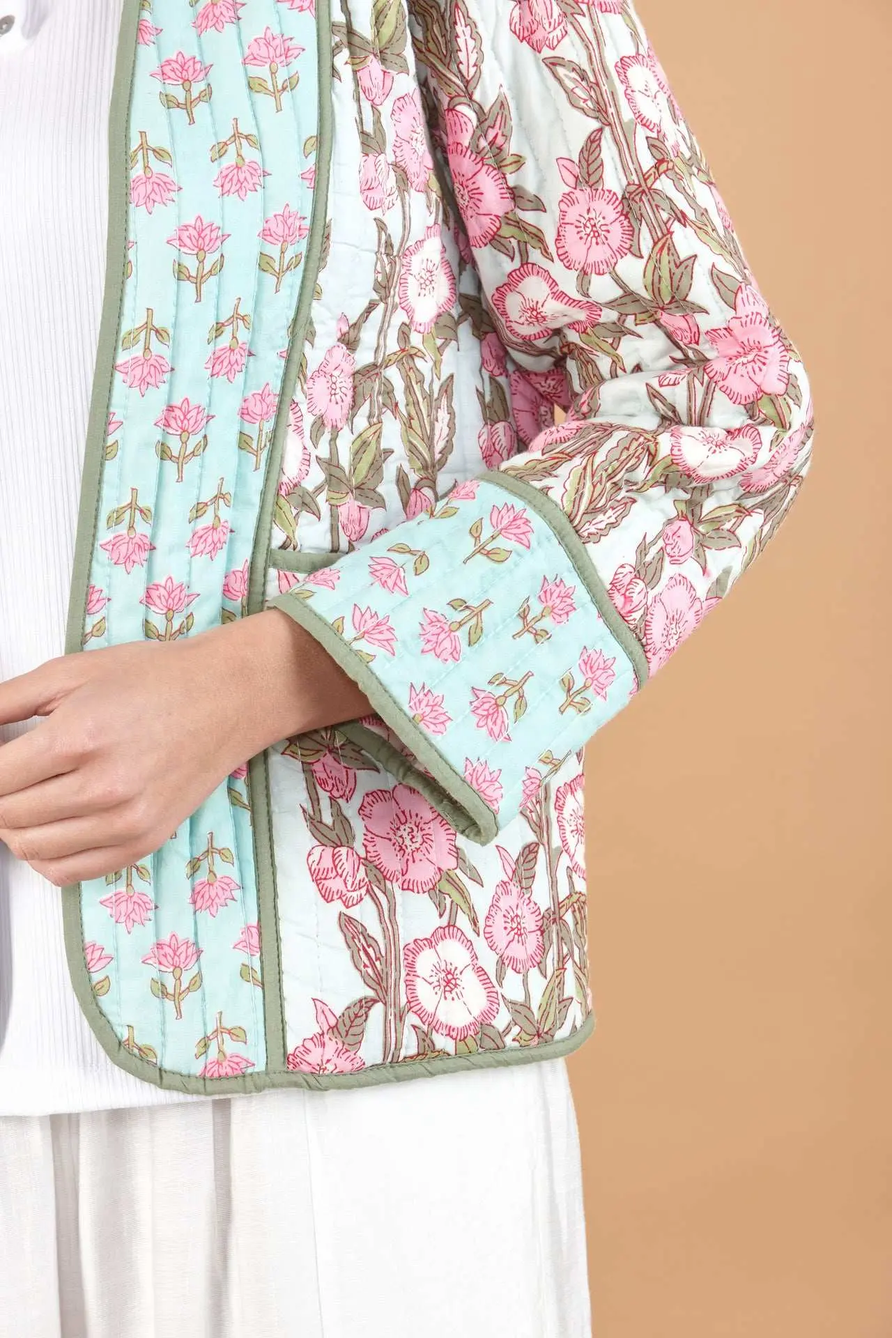 Wild Rose Reversible Quilted Cotton Jacket - Image 4