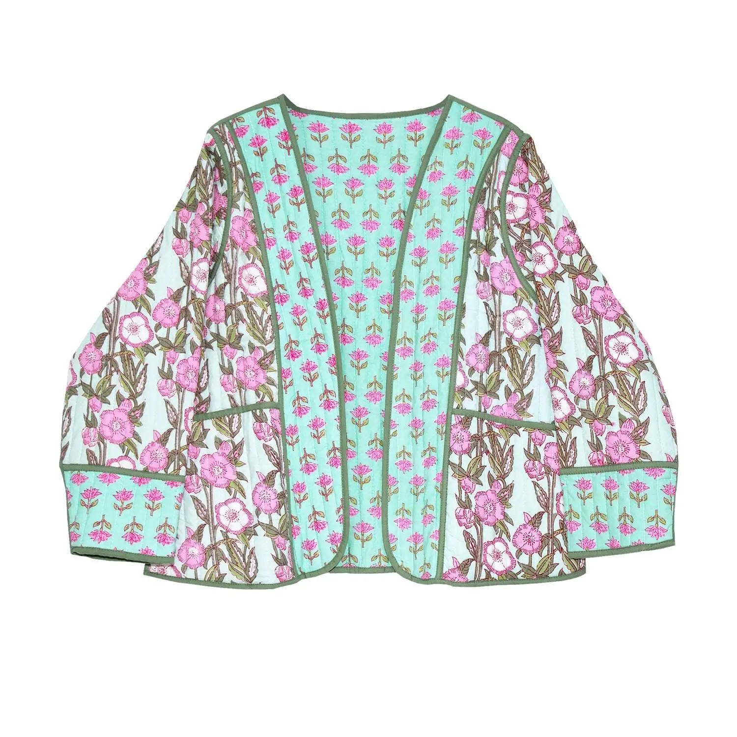 Wild Rose Reversible Quilted Cotton Jacket - Image 6