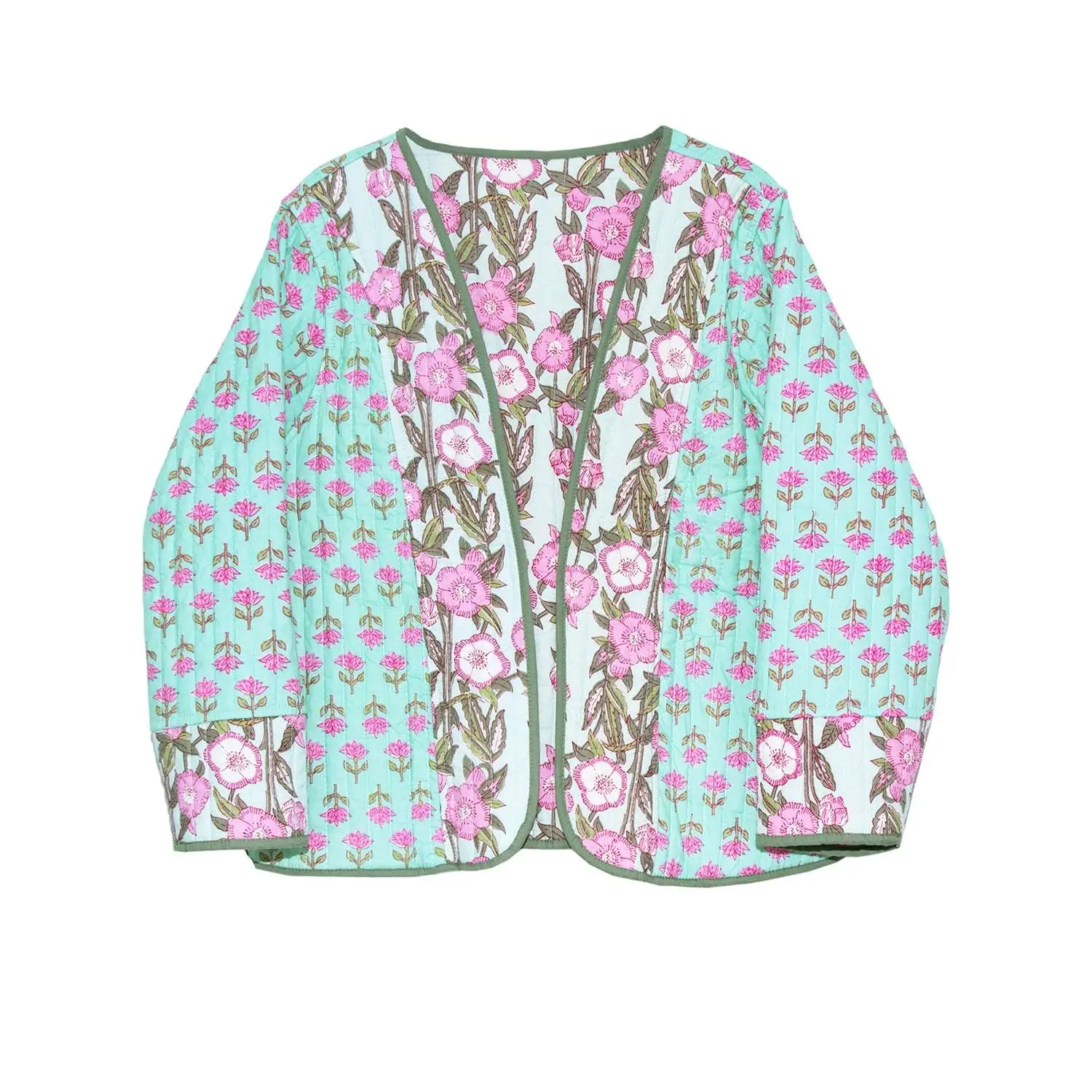 Wild Rose Reversible Quilted Cotton Jacket - Image 7