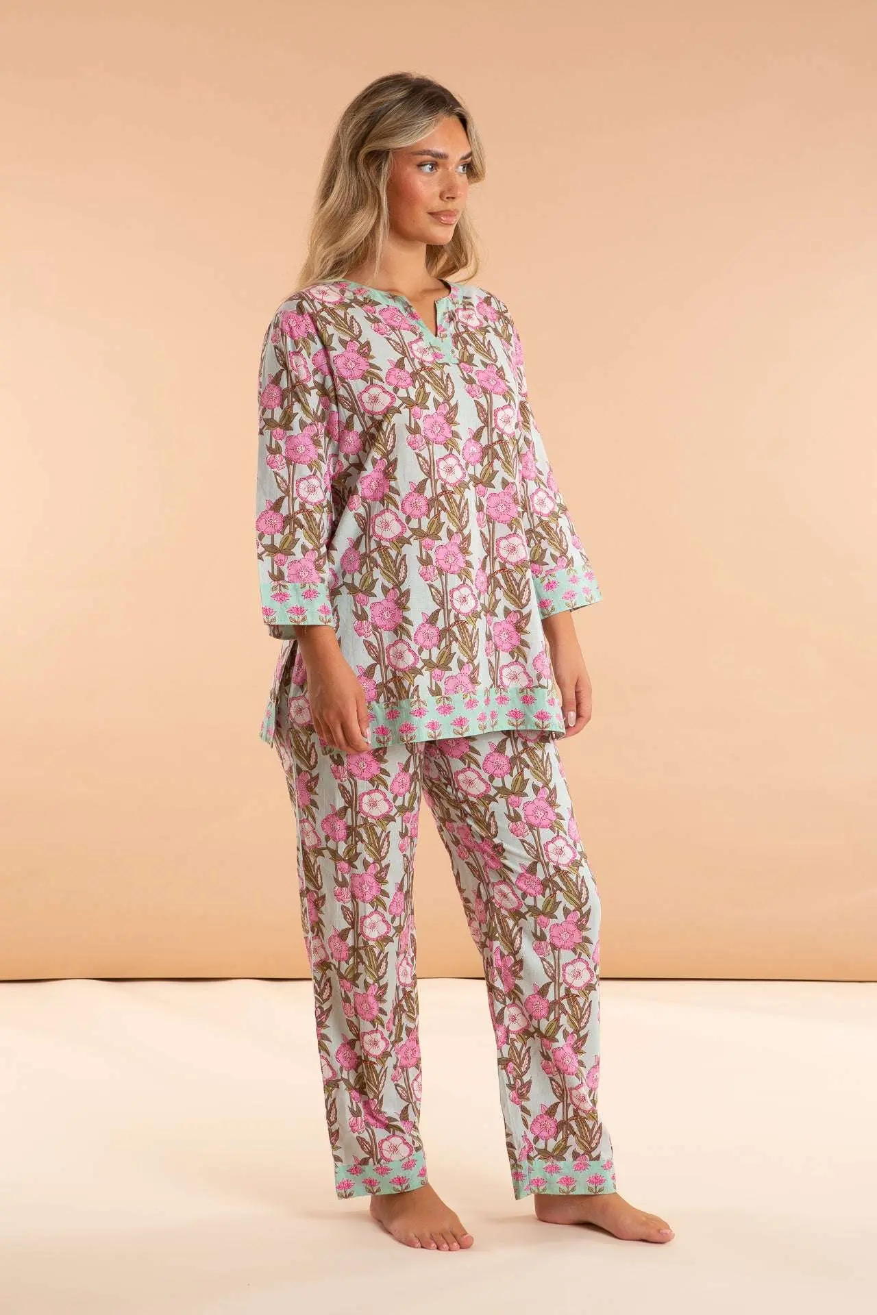 Wild Rose Women's Cotton Pyjama Trouser Set - Image 2