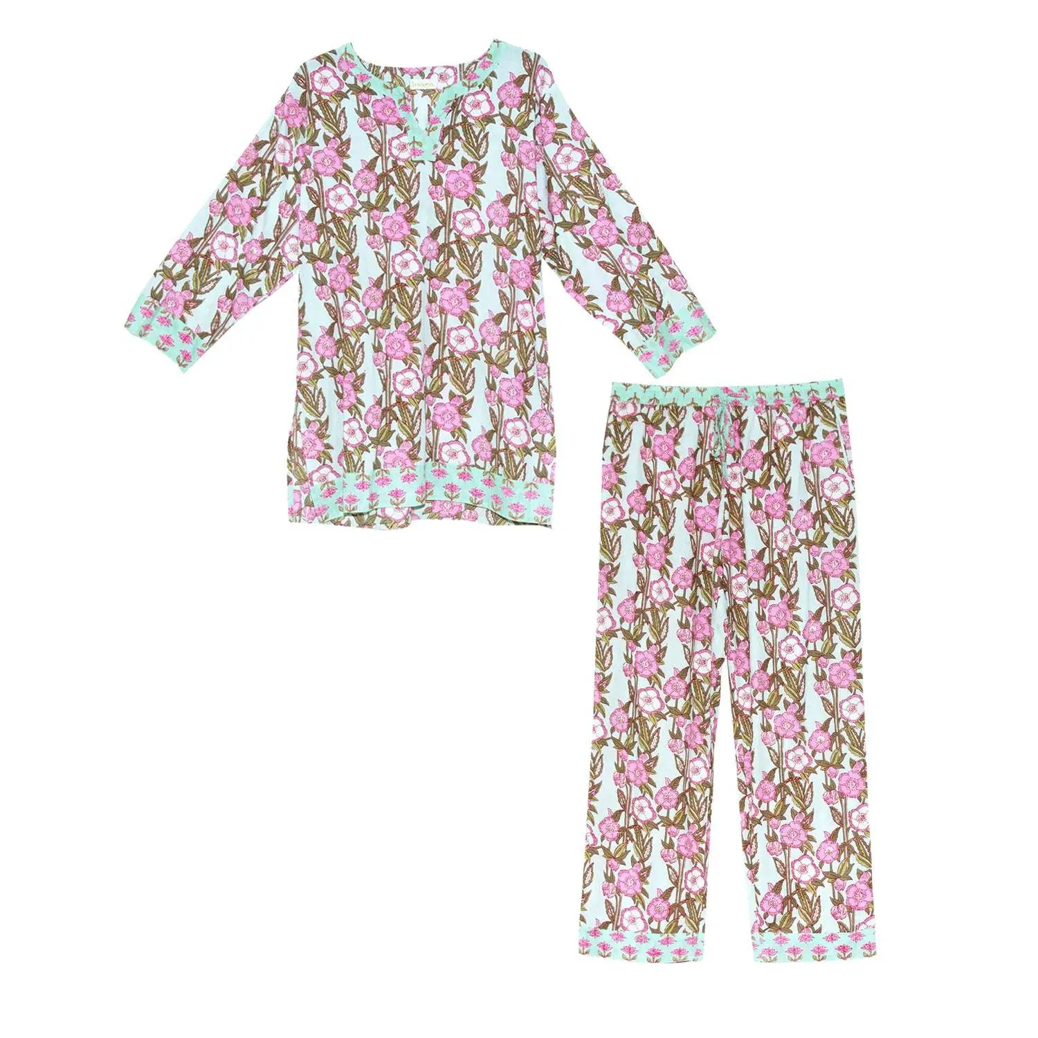 Wild Rose Women's Cotton Pyjama Trouser Set - Image 6