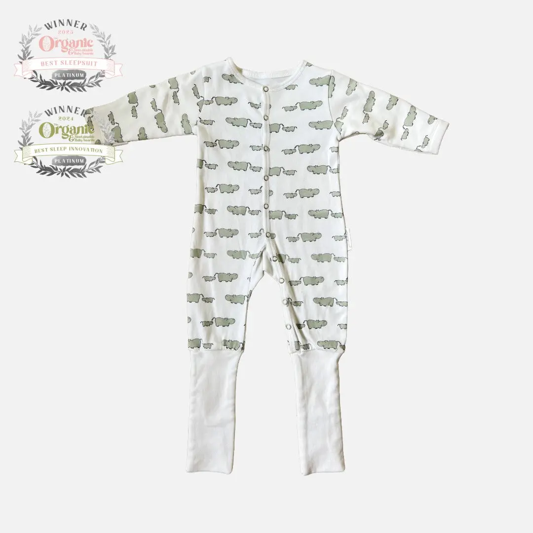 Winter Sleepsuit With Padded Sleeves (2pk) - Hippo - Image 13
