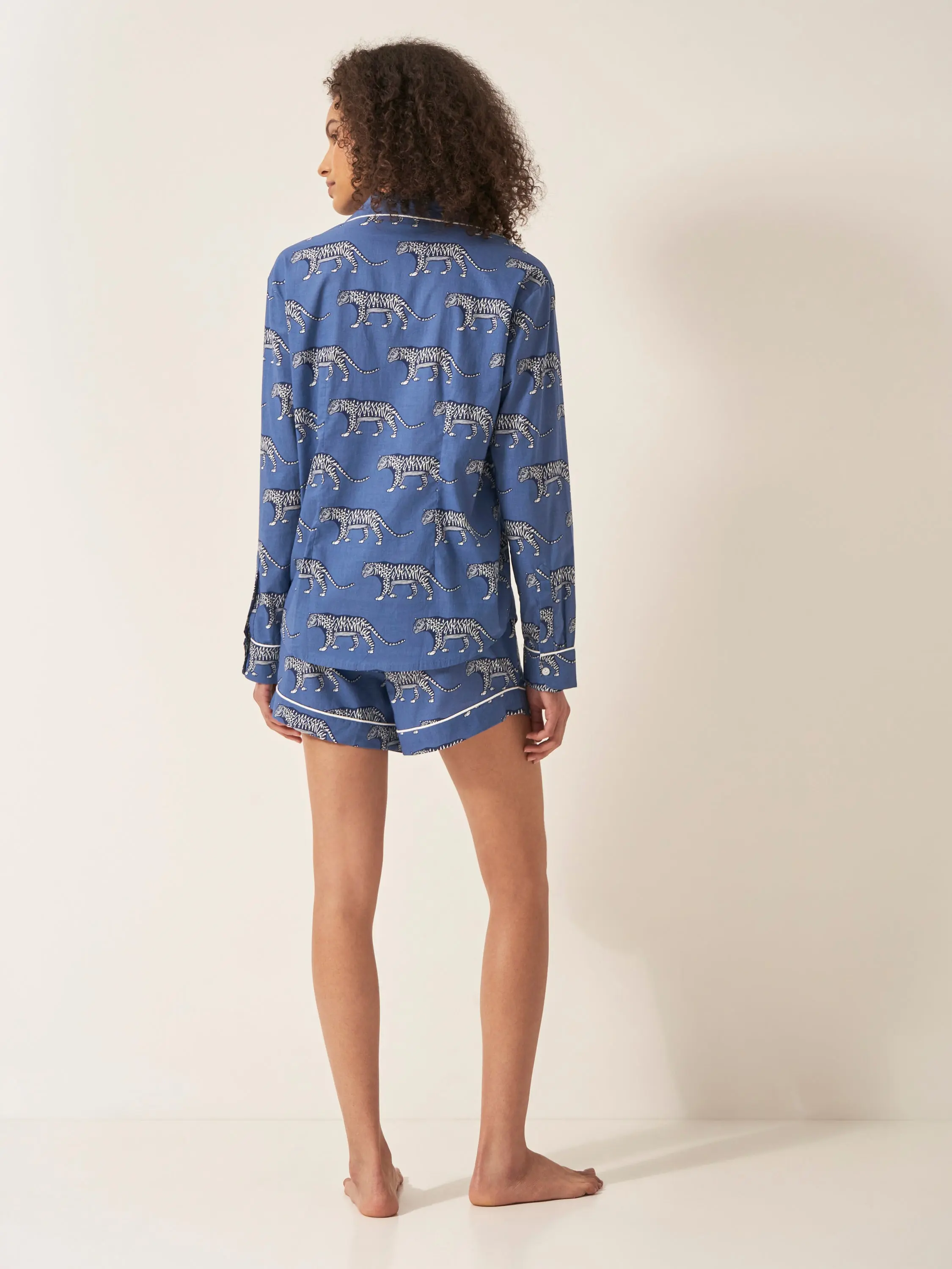 Lovely Leopards Long Sleeve Organic Cotton Pyjama Short Set - Image 4