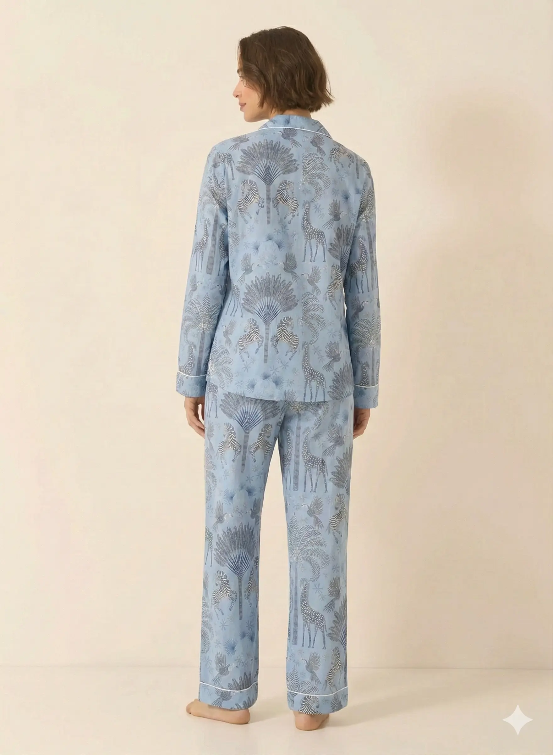 Favourite Travels Women's Long Sleeve Organic Cotton Pyjama Trouser Set - Image 3