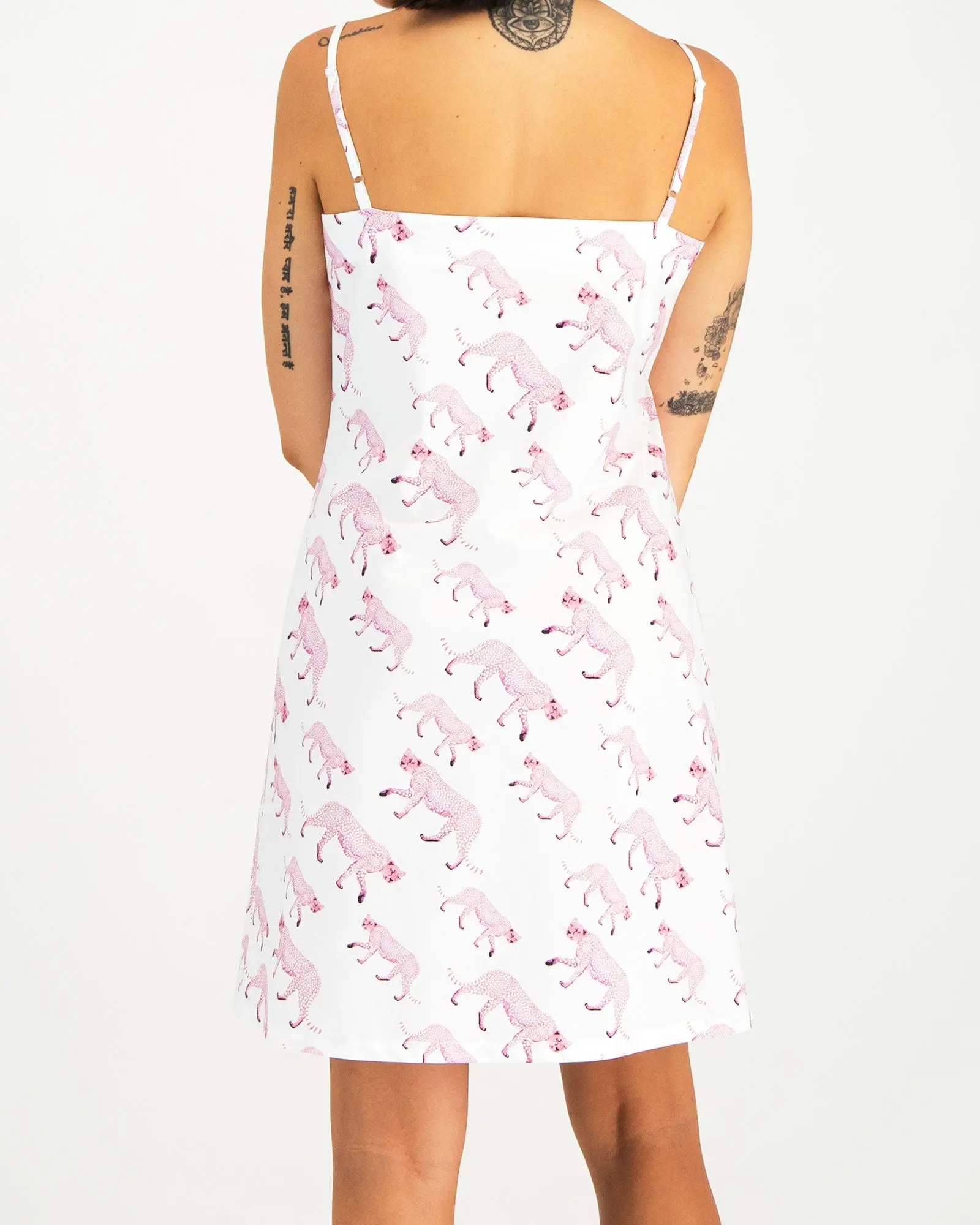 Womens Chemise Nighty - Pink Cheetahs - Image 3
