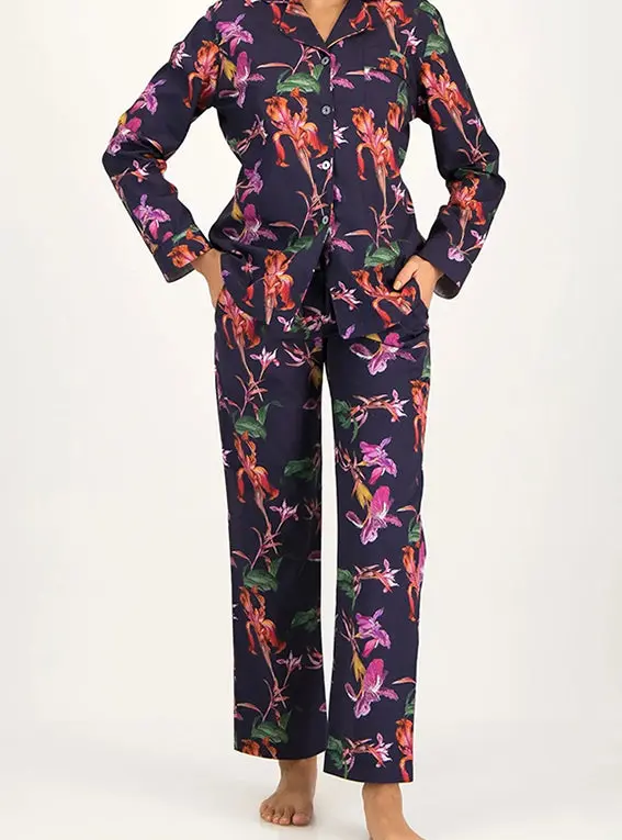 Iris Navy Women's Pyjama Trouser Set