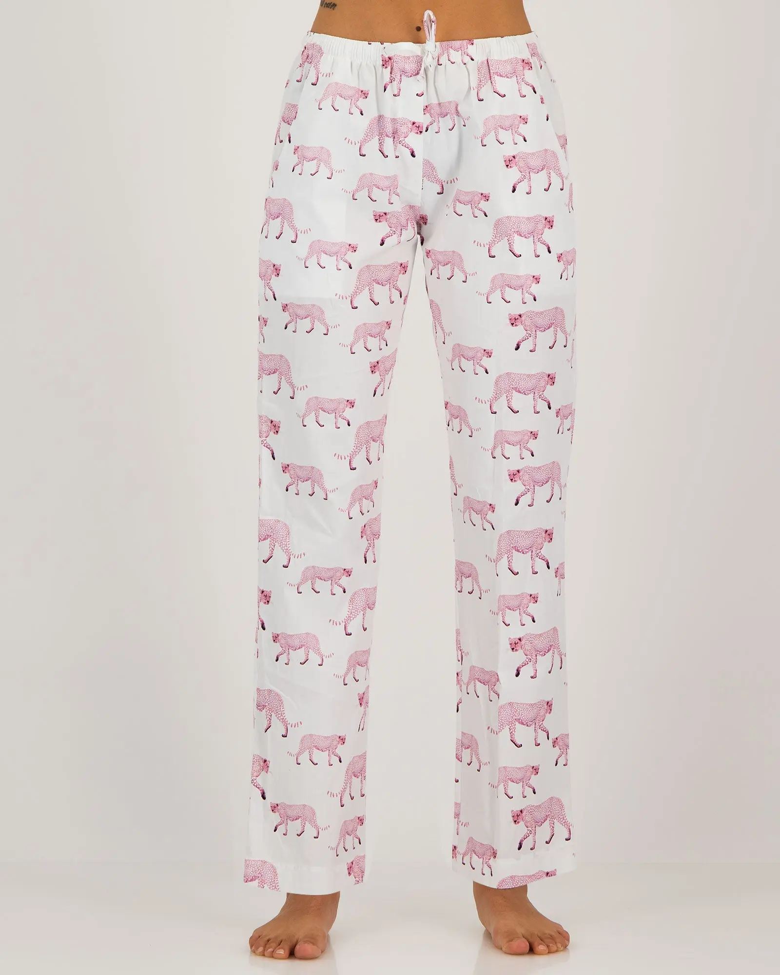 Womens Lounge Pants - Pink Cheetahs