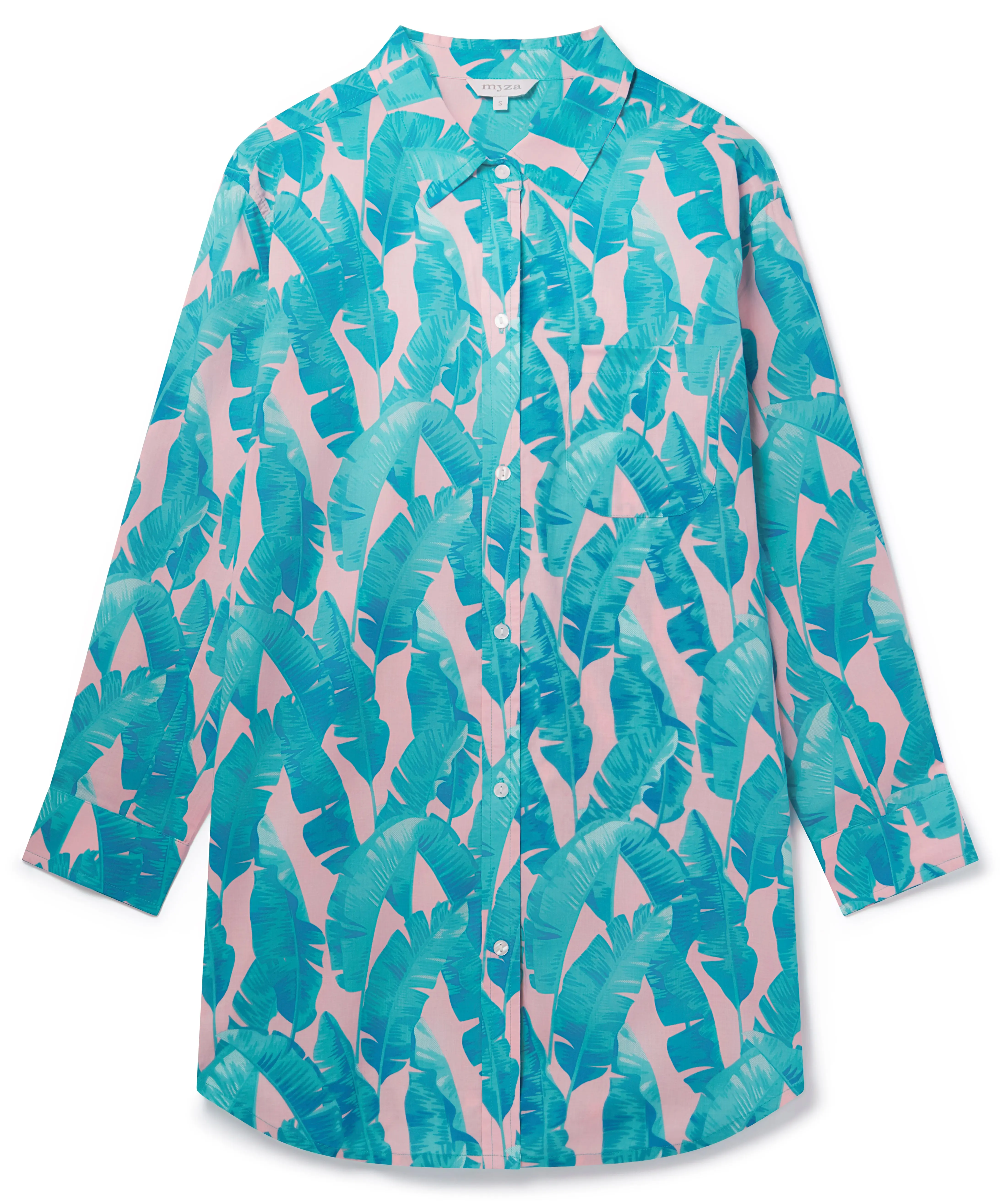 Banana Leaves Women's Organic Cotton Nightshirt - Image 4