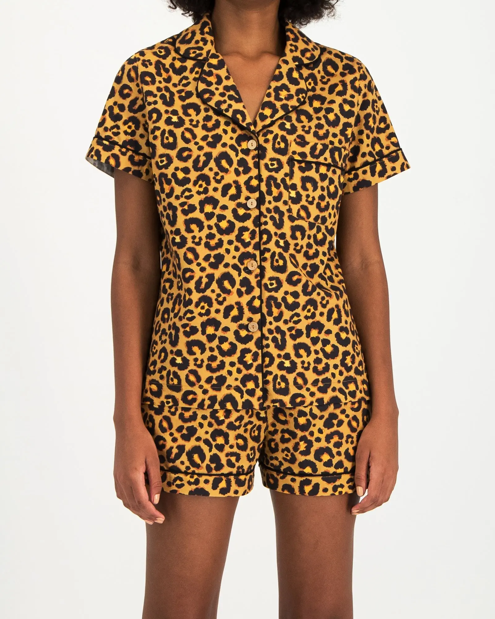 Womens Short Pyjamas - Leopard