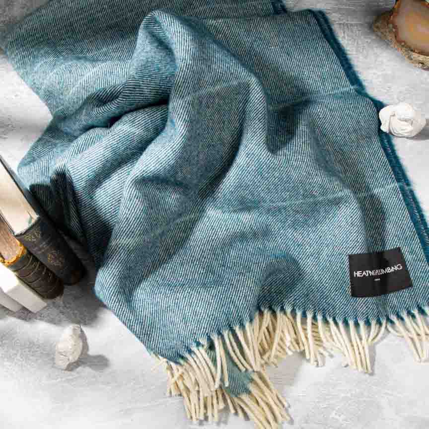 Blue Wonderland - Alpaca & Merino Lambswool Blanket - Image 6