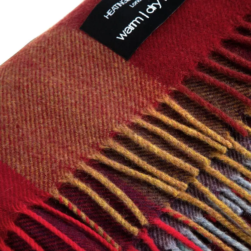 Bright Coloured Checks Wonderland - Alpaca & Merino Lambswool Blanket - Image 7