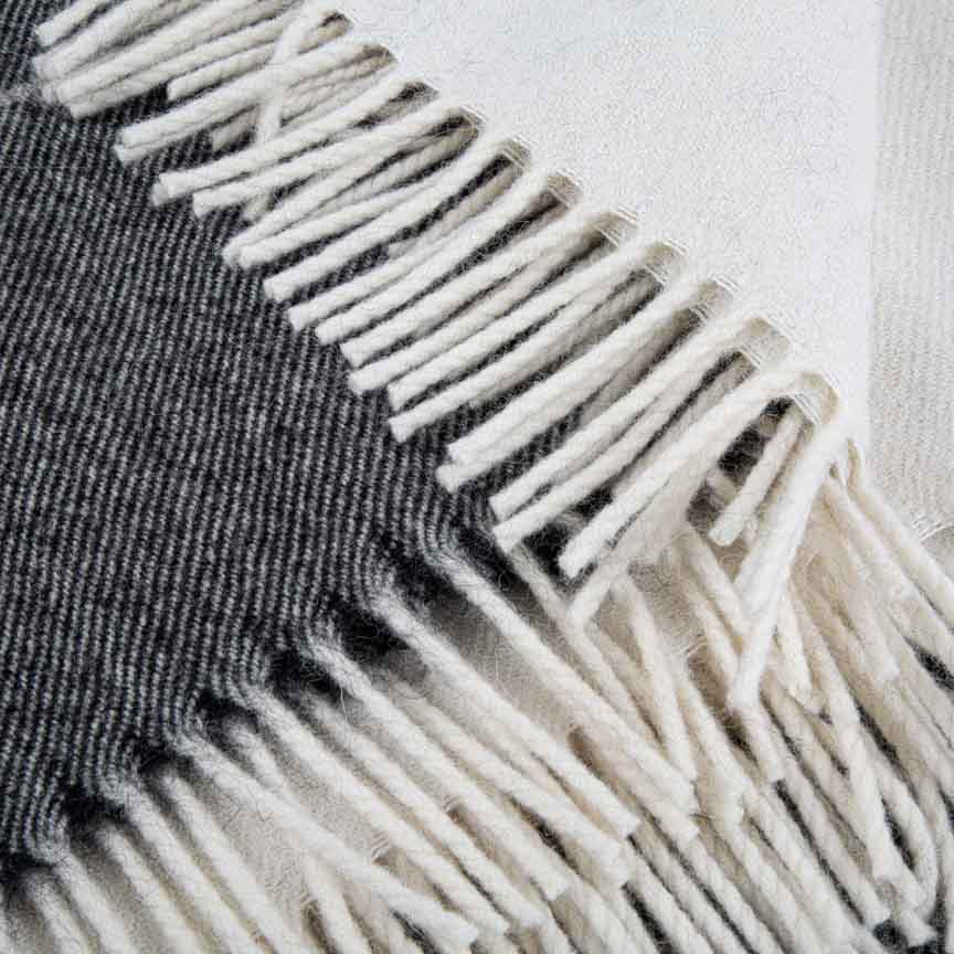 Carbon Grey Wonderland - Alpaca & Merino Lambswool Blanket - Image 10