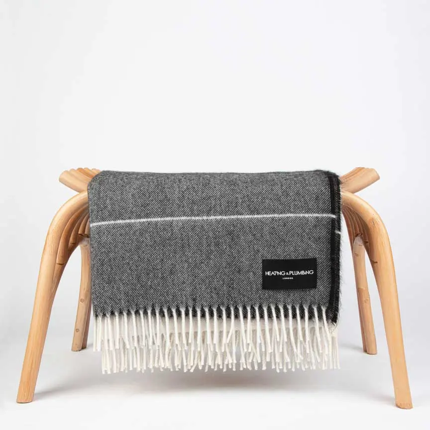 Carbon Grey Wonderland - Alpaca & Merino Lambswool Blanket - Image 11