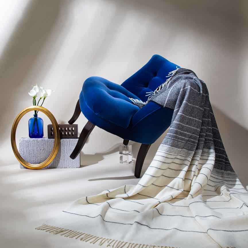 Carbon Grey Wonderland - Alpaca & Merino Lambswool Blanket - Image 3