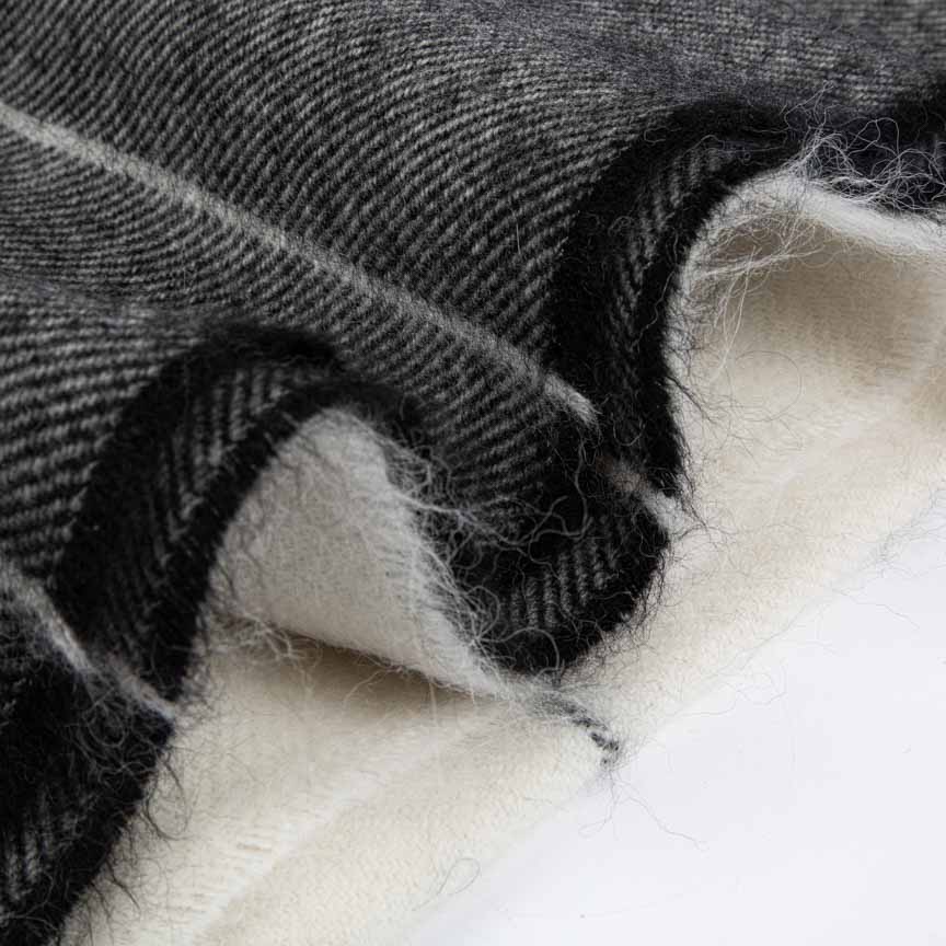 Carbon Grey Wonderland - Alpaca & Merino Lambswool Blanket - Image 7