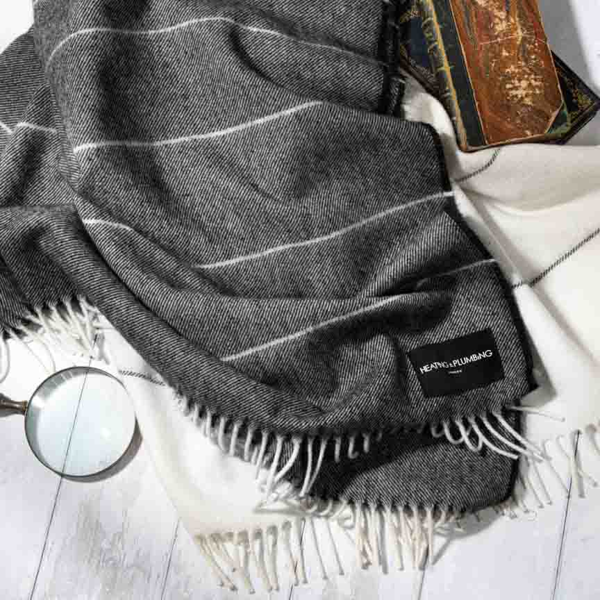 Carbon Grey Wonderland - Alpaca & Merino Lambswool Blanket - Image 9