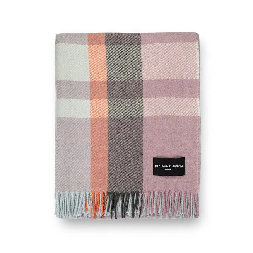 Contemporary Soft Pink Wonderland - Alpaca & Merino Lambswool Blanket - Image 4