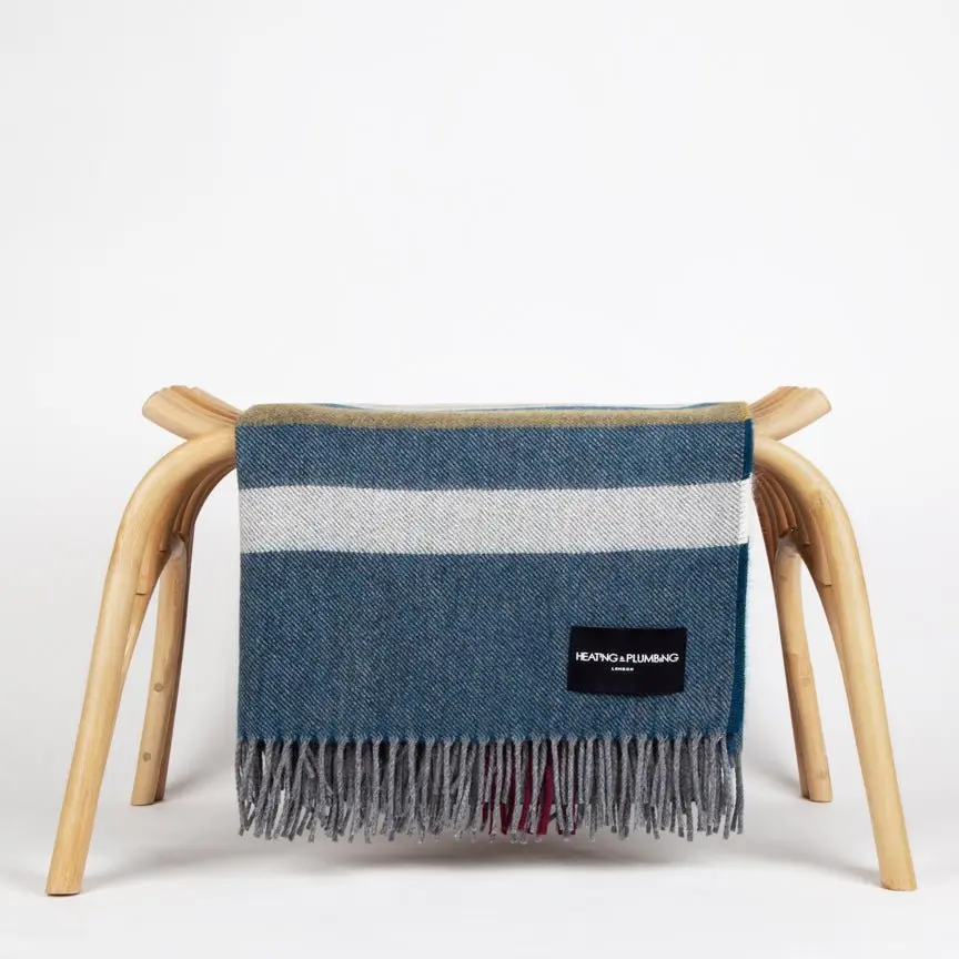 Contemporary Teal Wonderland - Alpaca & Merino Lambswool Blanket - Image 10