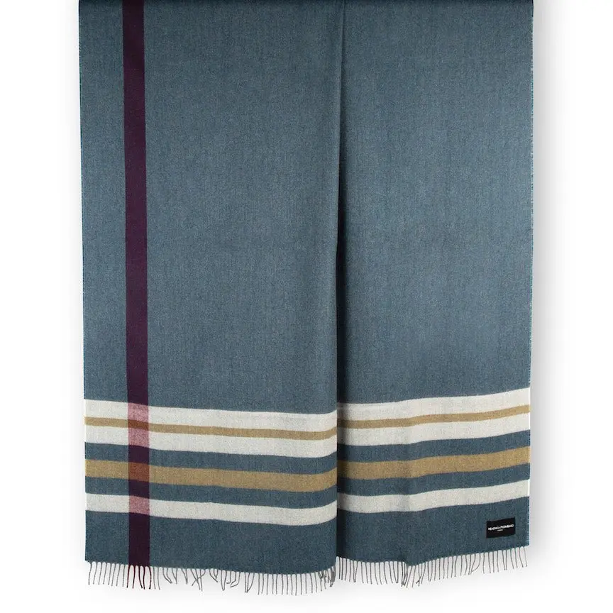 Contemporary Teal Wonderland - Alpaca & Merino Lambswool Blanket - Image 5