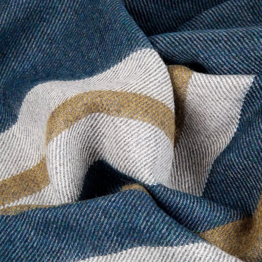 Contemporary Teal Wonderland - Alpaca & Merino Lambswool Blanket - Image 8