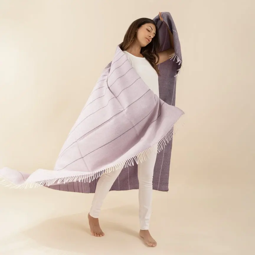 Purple Wonderland - Alpaca & Merino Lambswool Blanket - Image 2