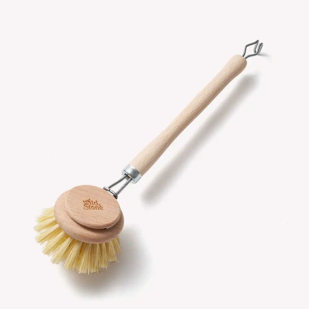 Wooden Dish Brush with Replaceable Head - Image 3