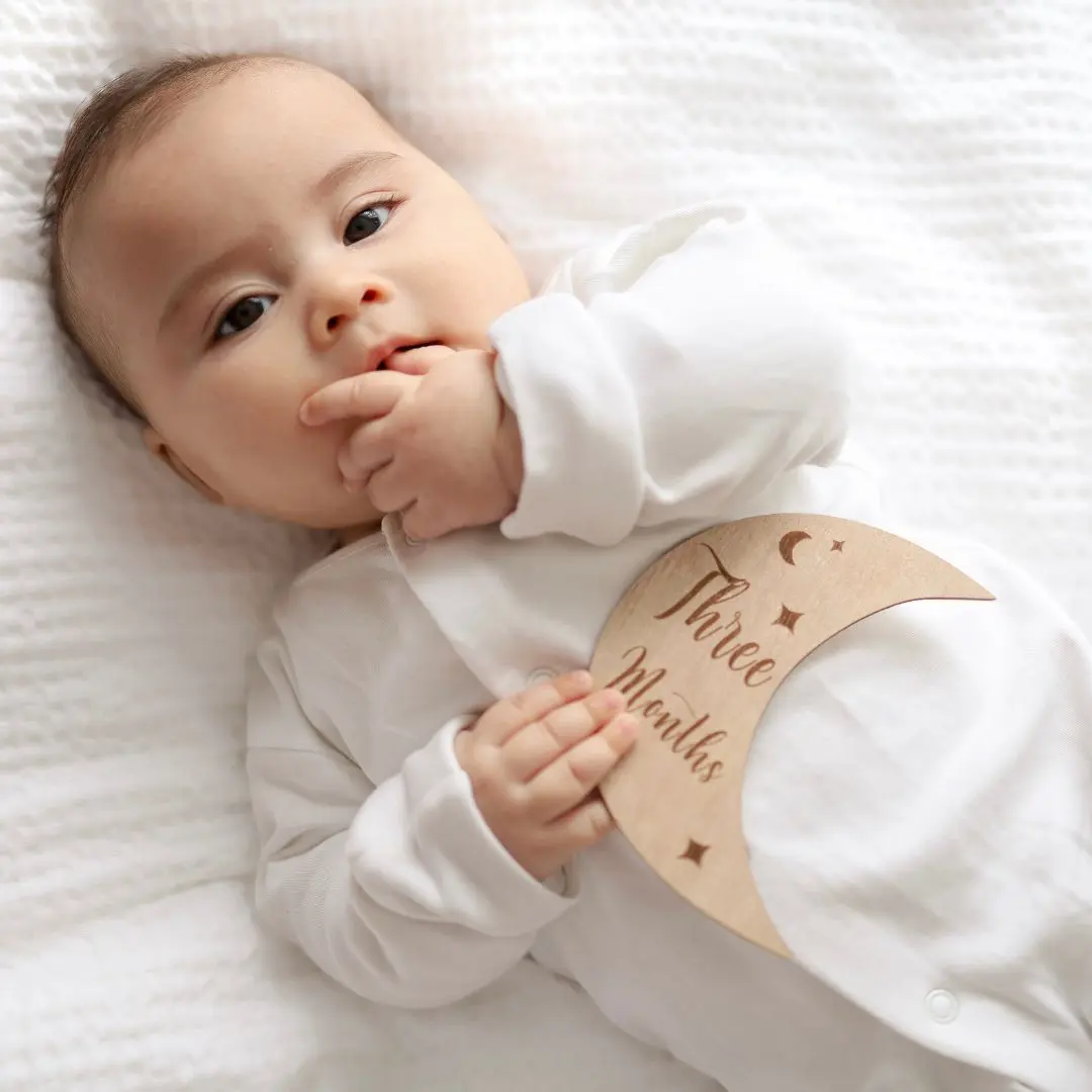 Wooden Month-by-Month Baby Milestone Set - Image 2