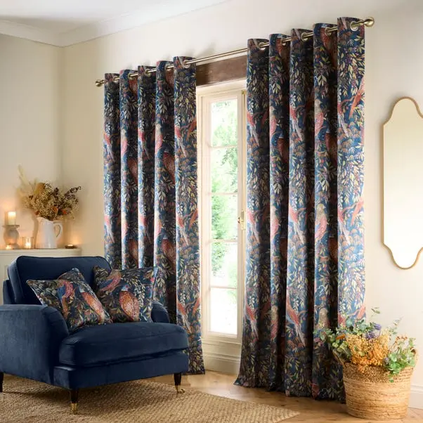 Woodland Pheasant Eyelet Curtains - Image 2