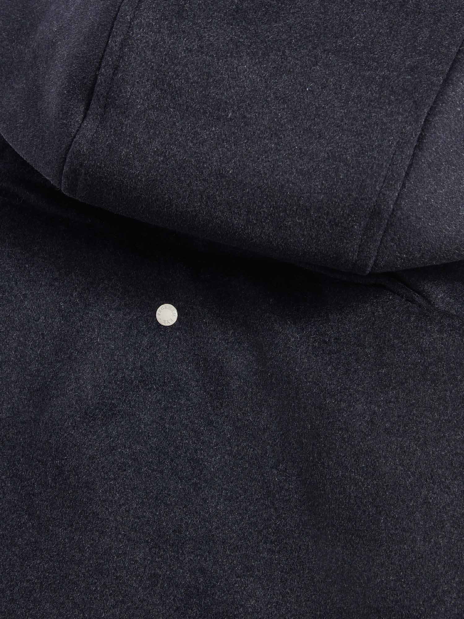 Wool Blend Padded Parka in Dark Sapphire Navy - Image 11