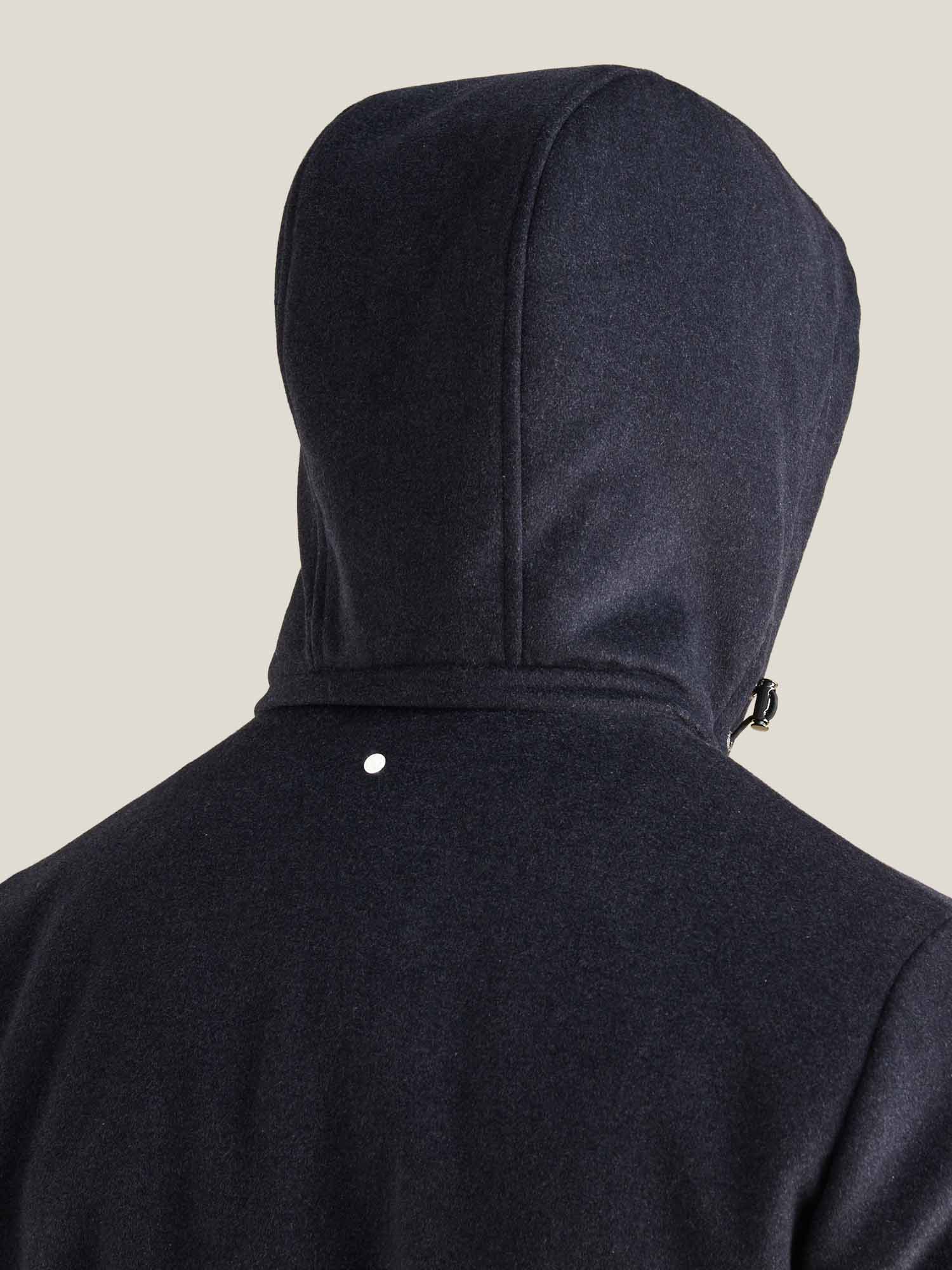 Wool Blend Padded Parka in Dark Sapphire Navy - Image 7