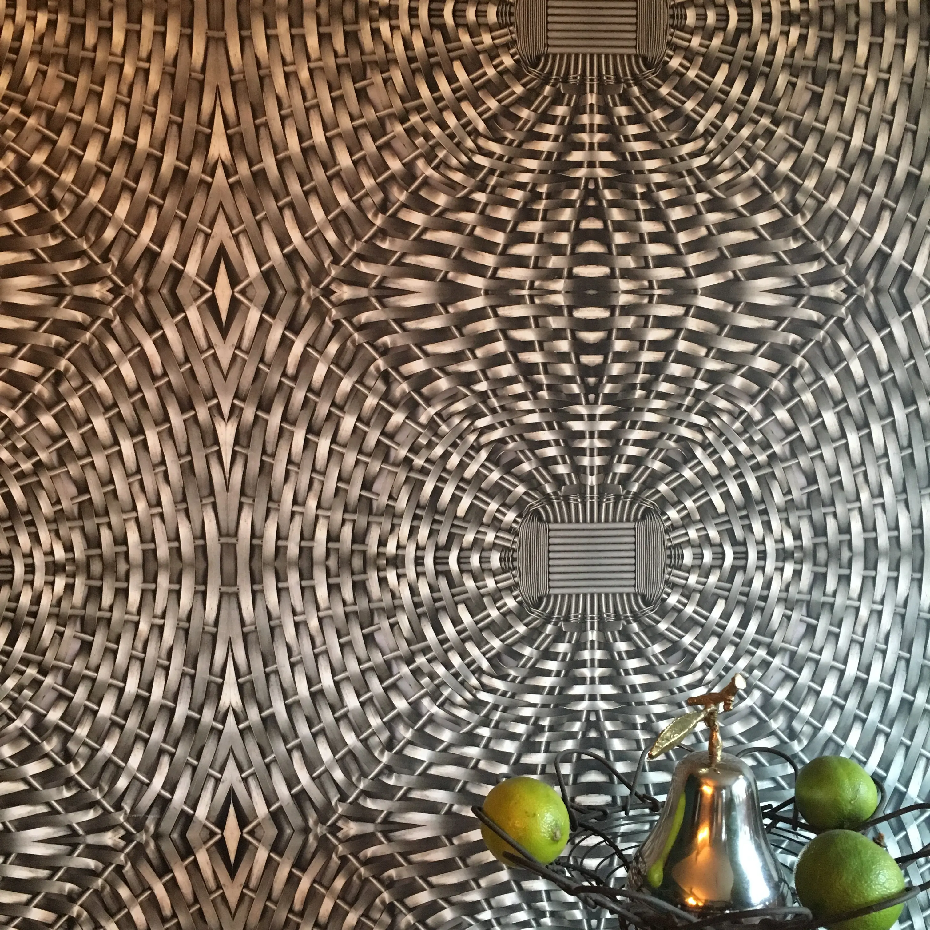 Woven Metal Basket Wallpaper - Image 3