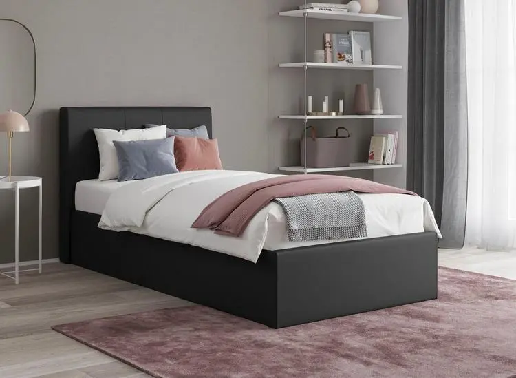 Yardley Upholstered Ottoman Bed Frame - Black - Image 3