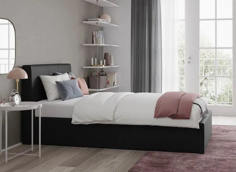 Yardley Upholstered Ottoman Bed Frame - Black - Image 4