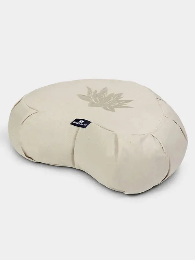 Yoga Studio GOTS Organic Cotton Crescent Lotus Zafu Buckwheat Cushion - Image 15