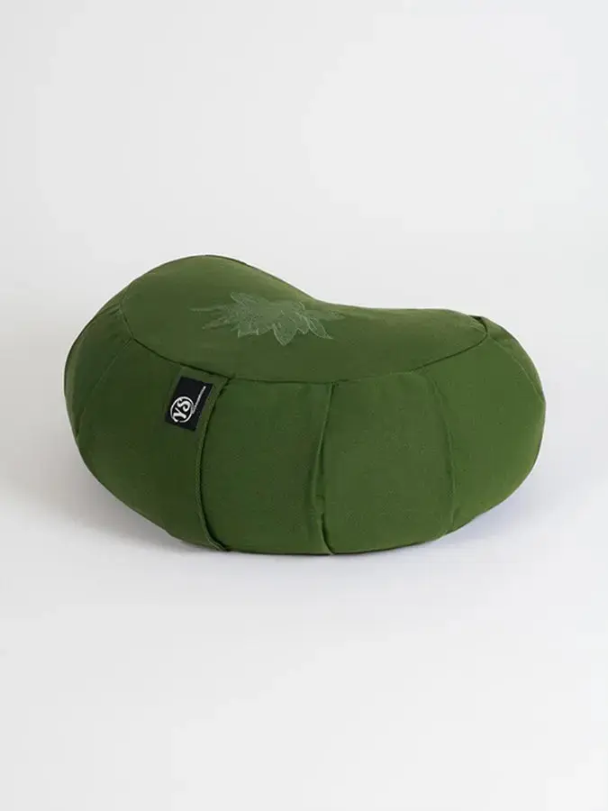 Yoga Studio GOTS Organic Cotton Crescent Lotus Zafu Buckwheat Cushion - Image 23