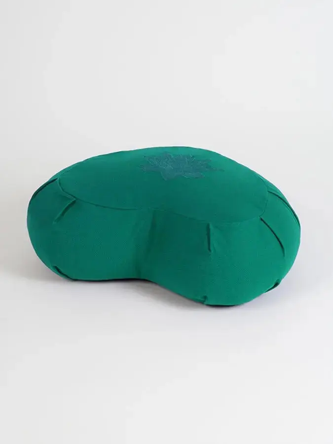 Yoga Studio GOTS Organic Cotton Crescent Lotus Zafu Buckwheat Cushion - Image 25