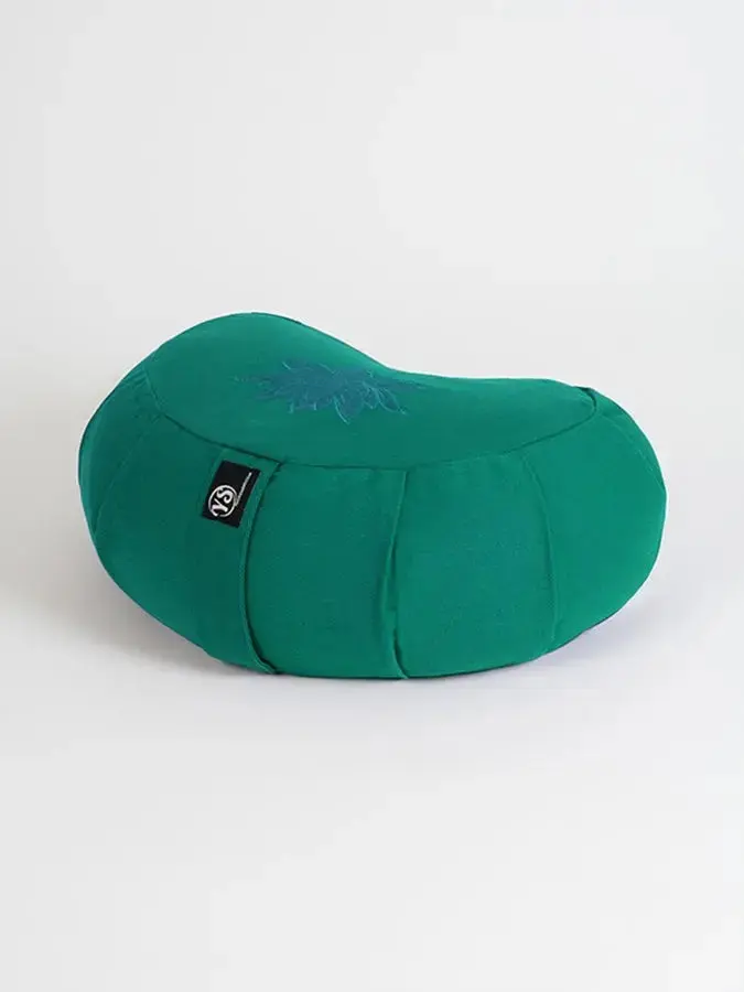 Yoga Studio GOTS Organic Cotton Crescent Lotus Zafu Buckwheat Cushion - Image 26