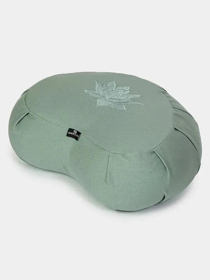 Yoga Studio GOTS Organic Cotton Crescent Lotus Zafu Buckwheat Cushion - Image 4